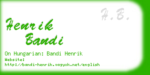 henrik bandi business card